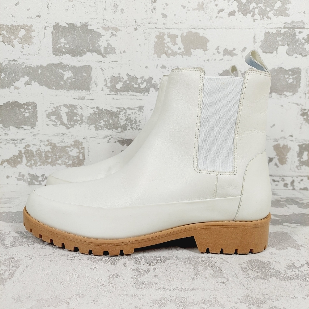 New Rebecca Allen The All Weather Off White Chelsea Ankle Boots M969
